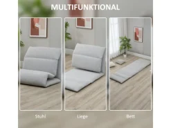 Clearance HOMCOM Bodenstuhl mit 5-Stufig mit Liegefunktion 72 x 71 x 60 cm