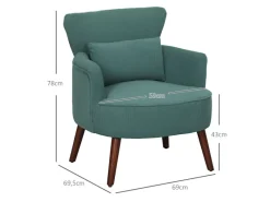 HOMCOM Einzelsessel Polyester Schaumstoff 69L x 69,5B x 78H cm