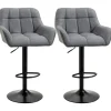 Best HOMCOM 2er-Set Barhocker Barstuhl Grau