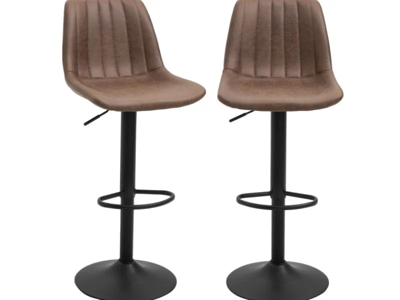 Sale HOMCOM 2er-Set Barhocker Höhenverstellbar Drehbar