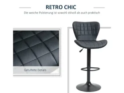 Outlet HOMCOM 2er-Set Barstuhl Barhocker Bistrohocker