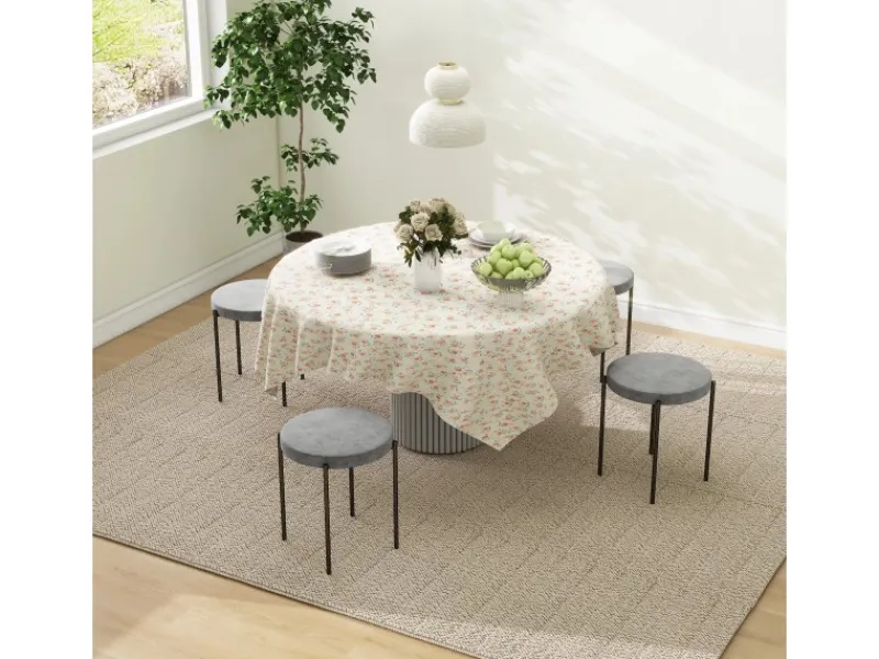 HOMCOM 4er-Set Hocker Metall