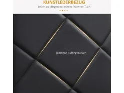 HOMCOM 4er-Set Küchenstuhl mit Stahlbeine