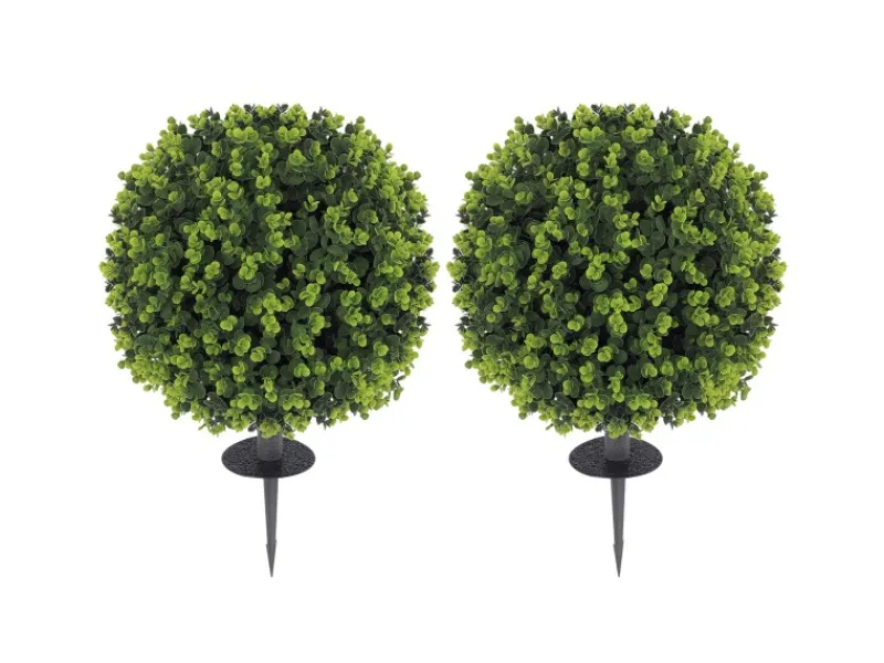 HOMCOM 2er-Set Künstlicher Buchsbaumkugeln 56 cm Kunstpflanze