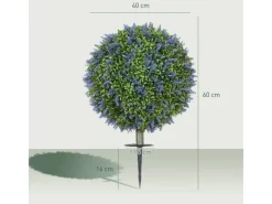 Online HOMCOM 2er-Set Lavendel Künstliche Pflanzen mit UV Schutz