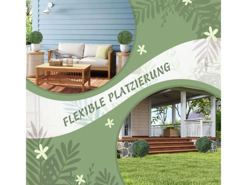 Online HOMCOM 2er-Set Lavendel Künstliche Pflanzen mit UV Schutz