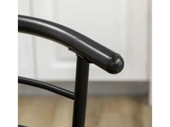 HOMCOM Essgruppe mit 2 Stühlen MDF Metall Schwarz 80L x 53B x 74,5H cm