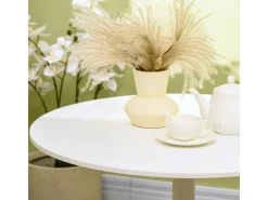 HOMCOM Esstisch MDF Stahl 80L x 80B x 75H cm Weiß