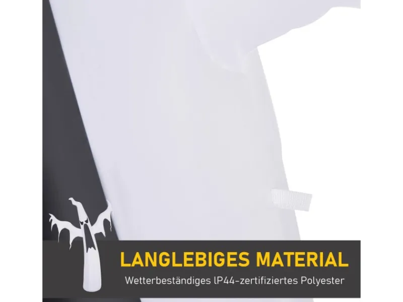 HOMCOM Halloween Aufblasbares Gespenst mit LEDs 130 x 30 x 180 cm