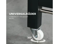 HOMCOM Klappbarer Esstisch Spanplatte Metall Braun 118L x 70B x 76,5H cm