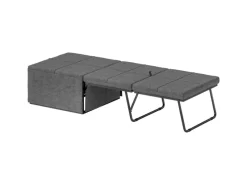 Discount HOMCOM Klappbett Polyester Metall Grau 190L x 69B x 38,5H cm