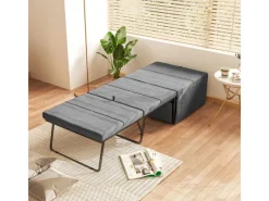Discount HOMCOM Klappbett Polyester Metall Grau 190L x 69B x 38,5H cm