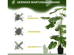 New HOMCOM Künstliche Pflanze Kunststoff Metall Ø20 x 180H cm