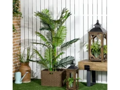 HOMCOM Künstliche Pflanze mit Zementfüllung im Topf