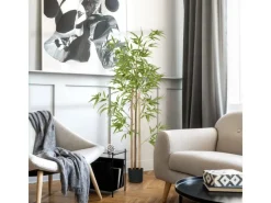 Hot HOMCOM Künstliche Pflanze Kunststoff Metall Ø15 x 180H cm