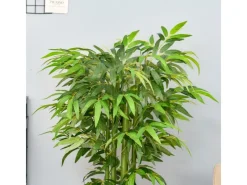 HOMCOM Künstliche Pflanze Seidentuch Kunststoff 17L x 17B x 140H cm