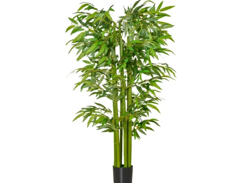 HOMCOM Künstliche Pflanzen 160 cm Bambus mit Kunststofftopf
