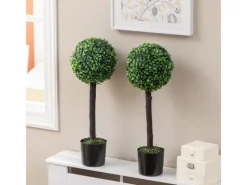 HOMCOM Künstliche Pflanzen 2er-Set mit Topf