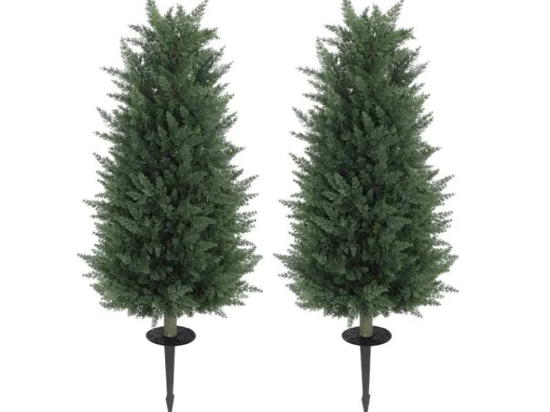 New HOMCOM Künstliche Zypresse 2er-Set