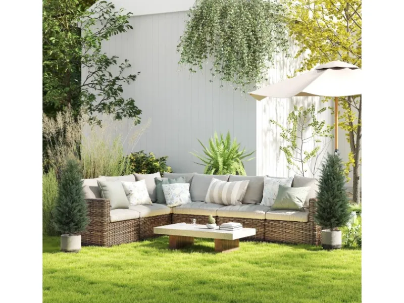 New HOMCOM Künstliche Zypresse 2er-Set