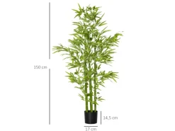 HOMCOM Künstlicher Bambus Kunstmoos 150 cm