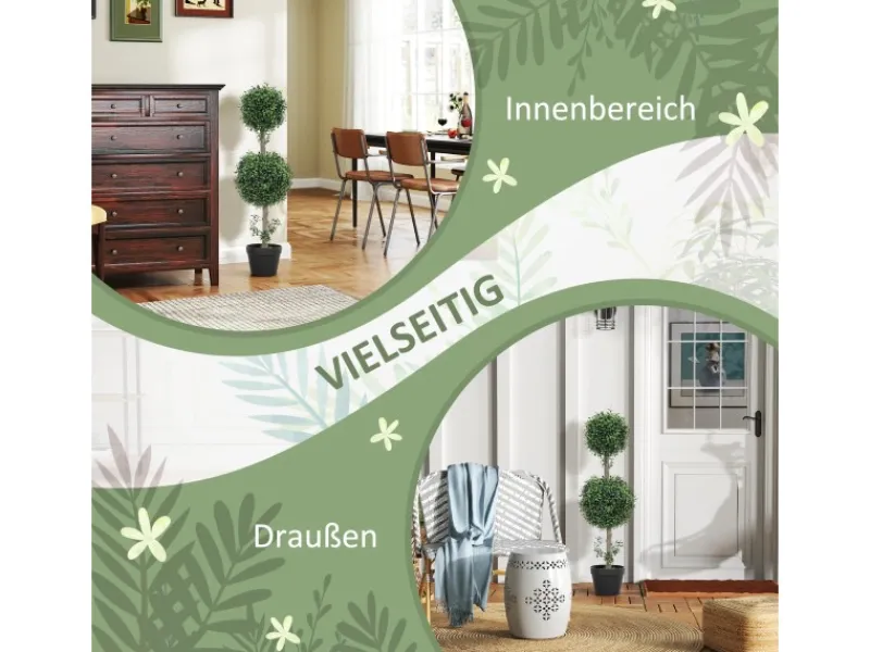 Discount HOMCOM Künstlicher Buchsbaum 2er-Set Groß 91,6 cm
