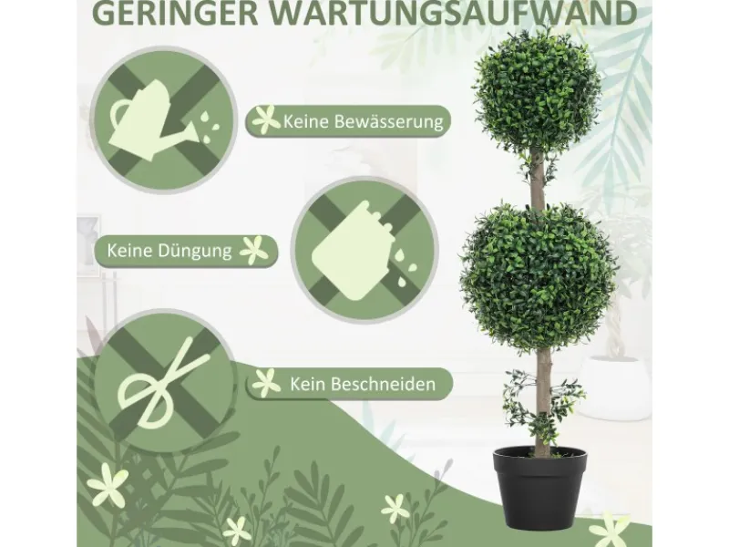 Discount HOMCOM Künstlicher Buchsbaum 2er-Set Groß 91,6 cm
