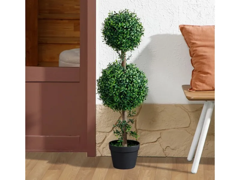 Discount HOMCOM Künstlicher Buchsbaum 2er-Set Groß 91,6 cm