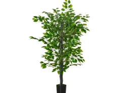 HOMCOM Künstlicher Ficusbaum Kunststoff Zement 15L x 15B x 135H cm