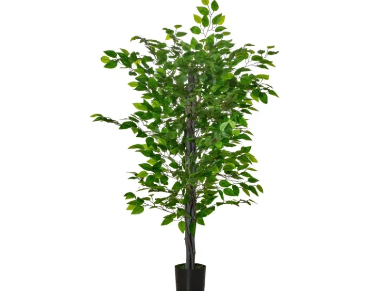 HOMCOM Künstlicher Ficusbaum Kunststoff Zement 15L x 15B x 135H cm