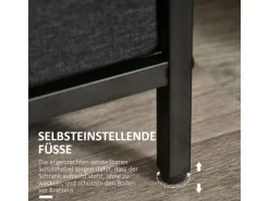 HOMCOM Kommode mit 4 Schubladen Aufbewahrungsschrank Kommodenschrank Schwarz