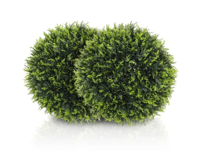 HOMCOM Kunstpflanze 2er-Set Kunststoff 45L x 45B x 45H cm