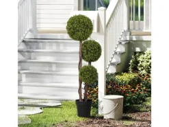 Sale HOMCOM Kunstpflanze Kunststoff Zement 19,5L x 19,5B x 115H cm