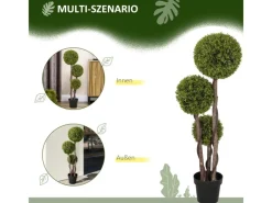 Sale HOMCOM Kunstpflanze Kunststoff Zement 19,5L x 19,5B x 115H cm