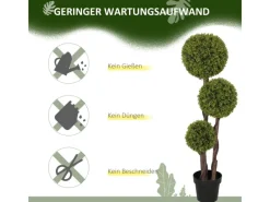 Sale HOMCOM Kunstpflanze Kunststoff Zement 19,5L x 19,5B x 115H cm