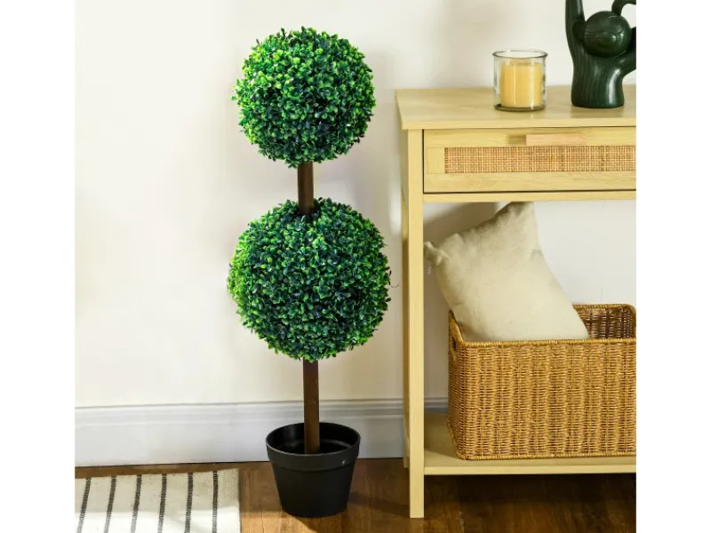 Sale HOMCOM Kunstpflanze Kunststoff Zement 18L x 18B x 90H cm