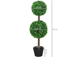 Sale HOMCOM Kunstpflanze Kunststoff Zement 18L x 18B x 90H cm