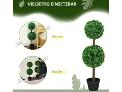 Sale HOMCOM Kunstpflanze Kunststoff Zement 18L x 18B x 90H cm