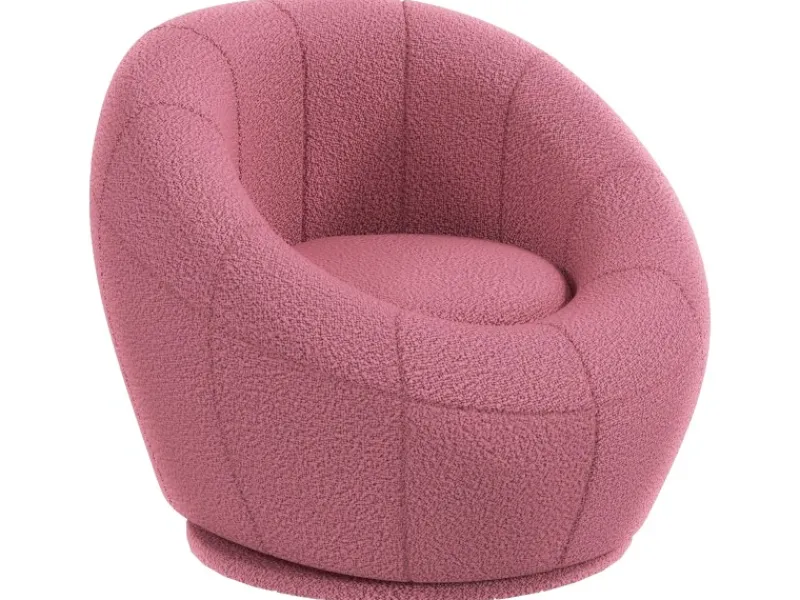 HOMCOM Loungesessel Drehbarer Plüschsessel