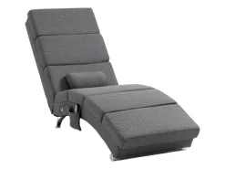 HOMCOM Relaxliege mit Massagefunktion Rückenlehne mit 5 Modi Kissen Dunkelgrau