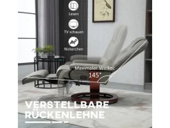 HOMCOM Relaxsessel Kunstleder Schaumstoff L78 x B87 x H100 cm