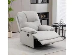 HOMCOM Relaxsessel mit Liegefunktion Fußstütze Taschenfederkern