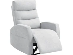 Sale HOMCOM Relaxsessel mit Liegefunktion Polyester 76L x 93B x 103H cm Hellgrau