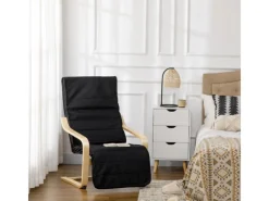 New HOMCOM Relaxstuhl mit Verstellbarem Fußteil 66,5 x 94 x 100 cm