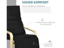 New HOMCOM Relaxstuhl mit Verstellbarem Fußteil 66,5 x 94 x 100 cm