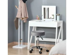 New HOMCOM Salonstuhl mit Rädern Drehbar 35 x 35 x 49-61cm