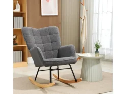 HOMCOM Schaukelstuhl mit Breiter Rückenlehne