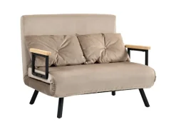 New HOMCOM Schlafsofa mit Bettfunktion Rückenkissen 102 x 73 x 81 cm