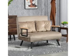 New HOMCOM Schlafsofa mit Bettfunktion Rückenkissen 102 x 73 x 81 cm