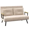 Discount HOMCOM Schlafsofa mit Rückenkissen Stahl Polyester Beige 102L x 73B x 81H cm
